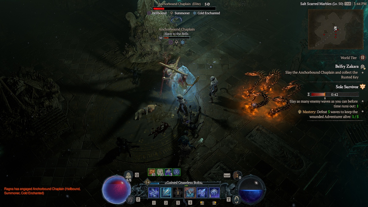 Comment trouver et utiliser la clé rouillée du beffroi Zakara dans Diablo 4 Anchorbound Chaplain