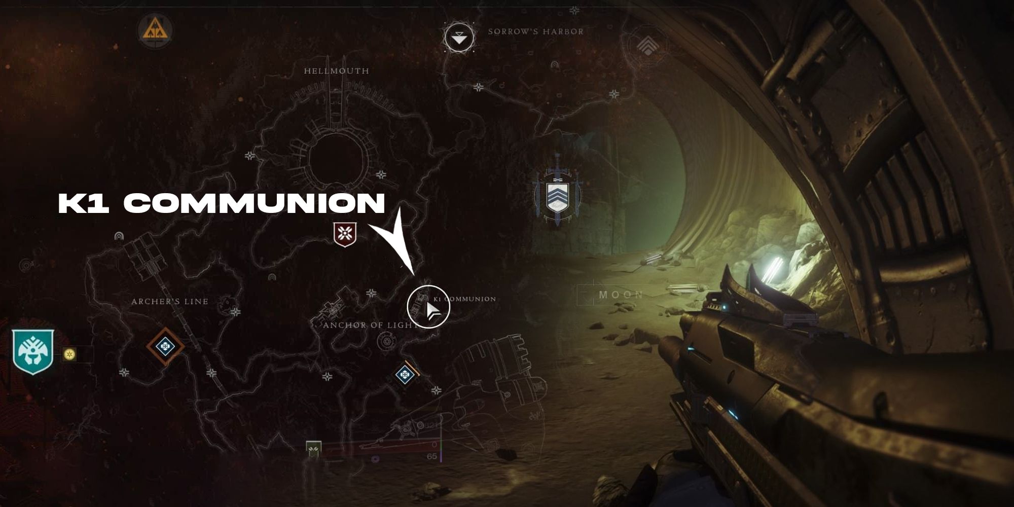 Destiny 2 : Comment trouver le secteur perdu de la légende de la communion K1