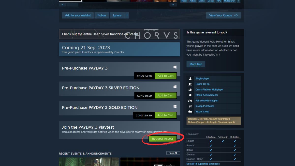 How To Sign Up For The Payday 3 Closed Beta Steam