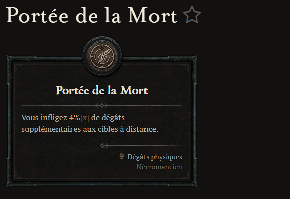 Portée de la Mort Diablo 4