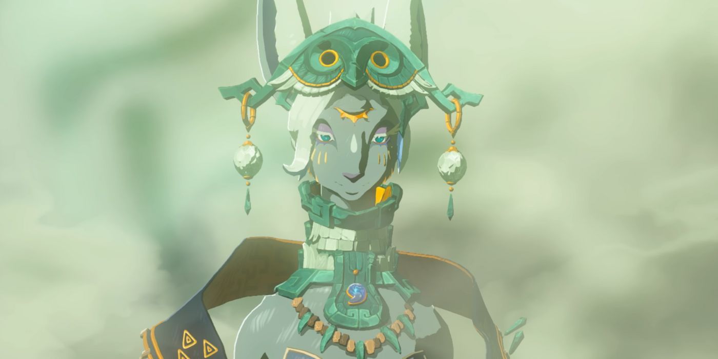 Mineru a l'air neutre et regarde un lien hors écran dans Tears of the Kingdom.