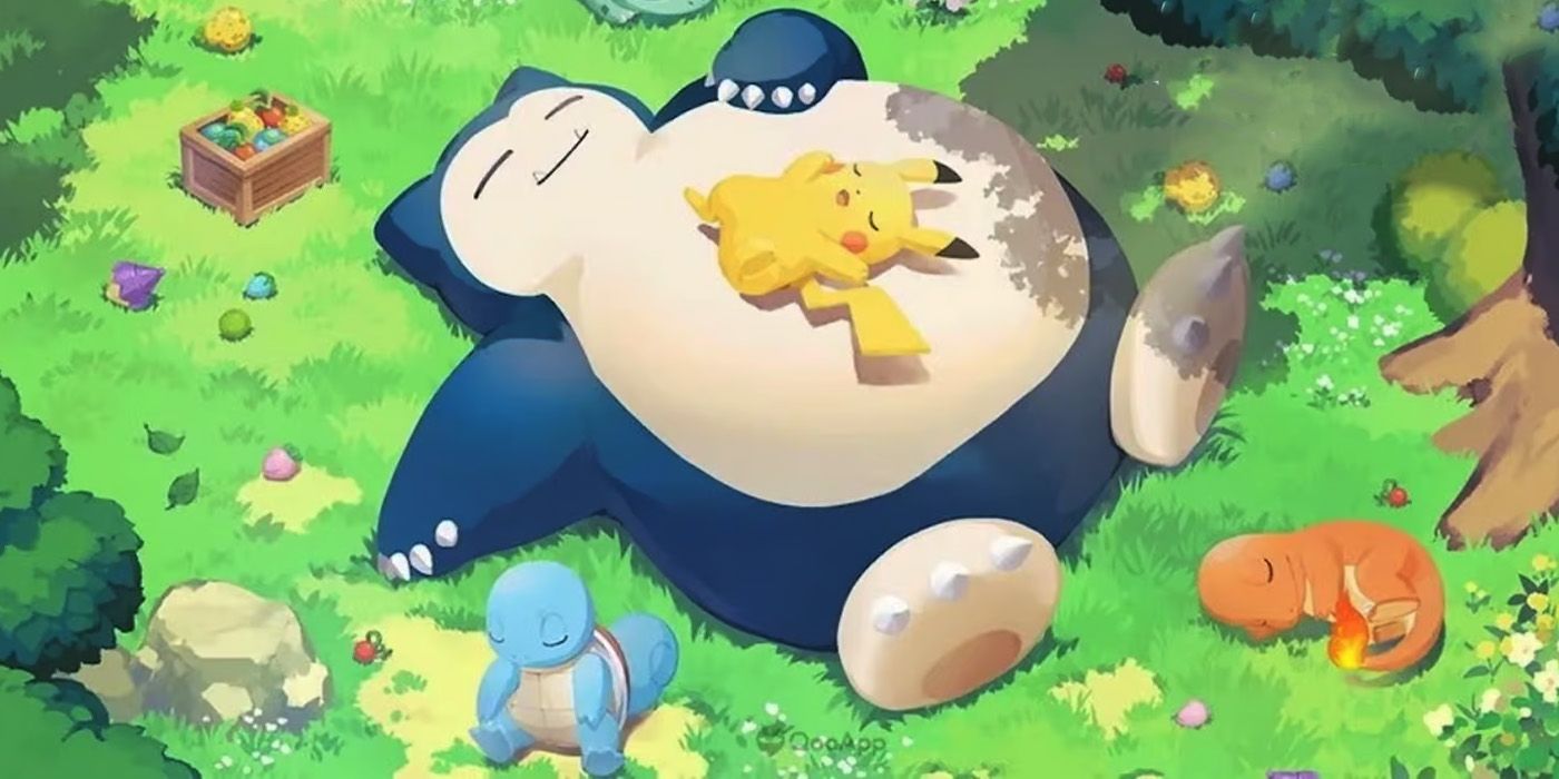 Pokémon Sommeil Ronflex avec Pikachu Carapuce et Salamèche