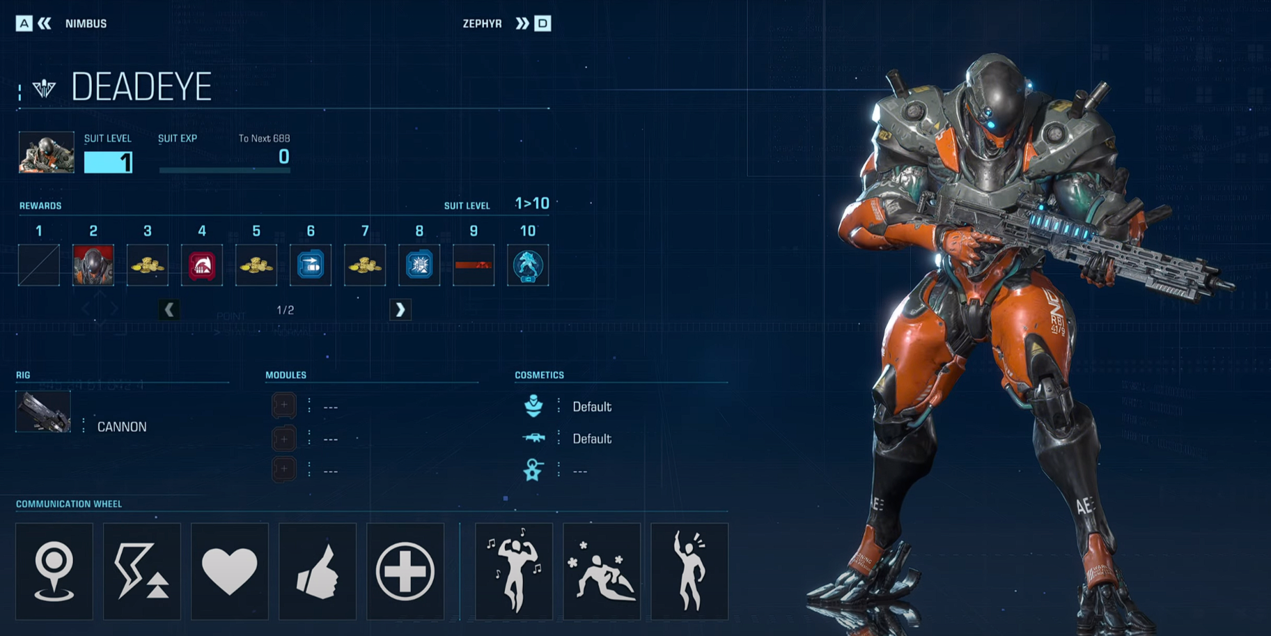 Deadeye Exosuit dans Exoprimal