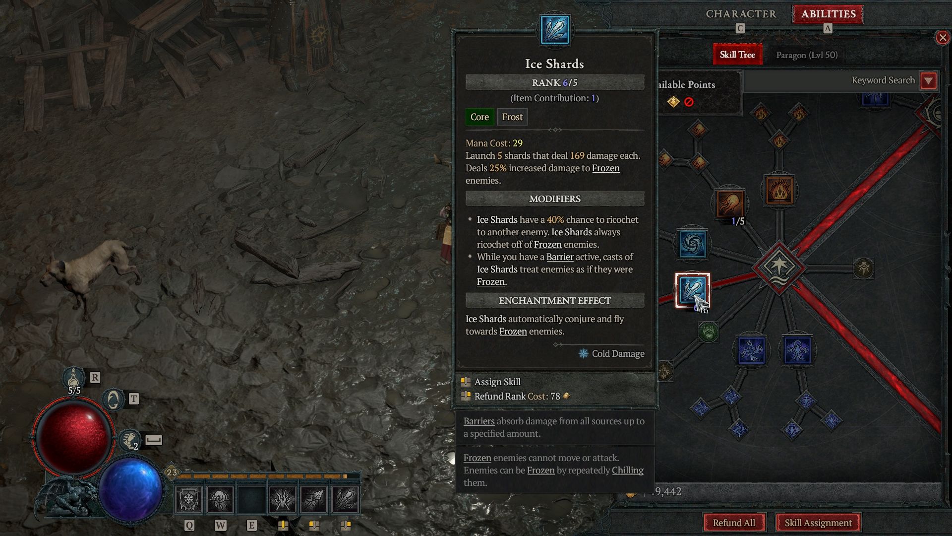 Guide des capacités de remboursement des points de respécialisation de Diablo 4 Arbre de compétences des éclats de glace