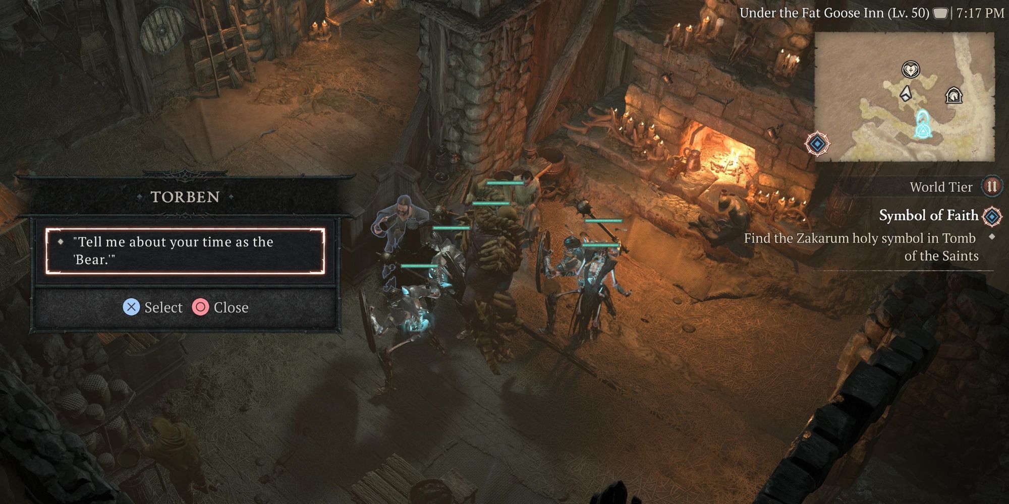 Interroger Torben sur le titre The Bear dans Diablo 4