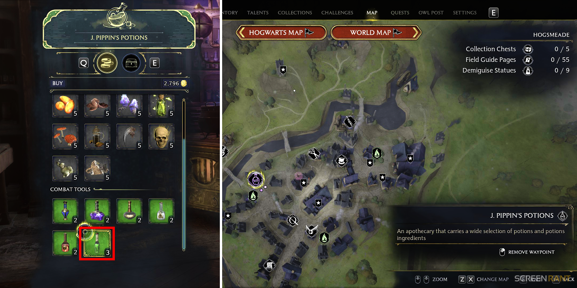 où acheter des potions de guérison potion wiggenwled héritage de poudlard