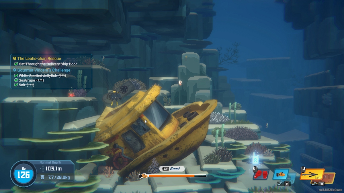 Où trouver l'épave jaune dans la boîte de livraison rose Dave The Diver
