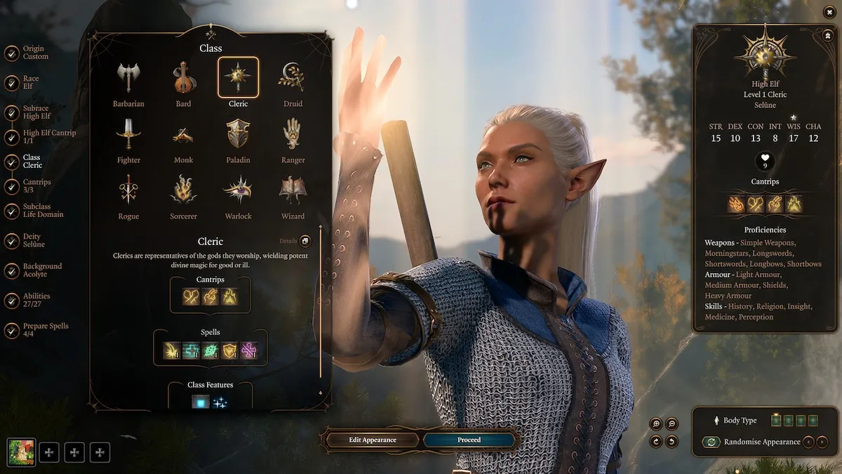 Baldur's Gate 3 : Classe et compétences du clerc