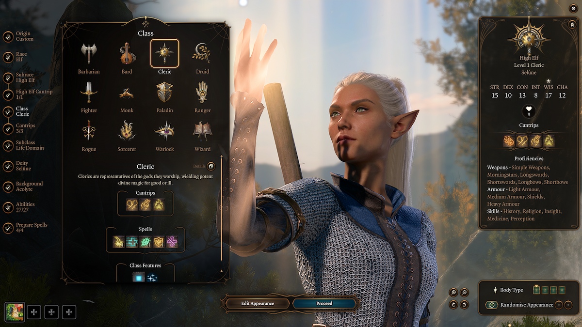 Guide des classes et des compétences du clerc de Baldurs Gate 3