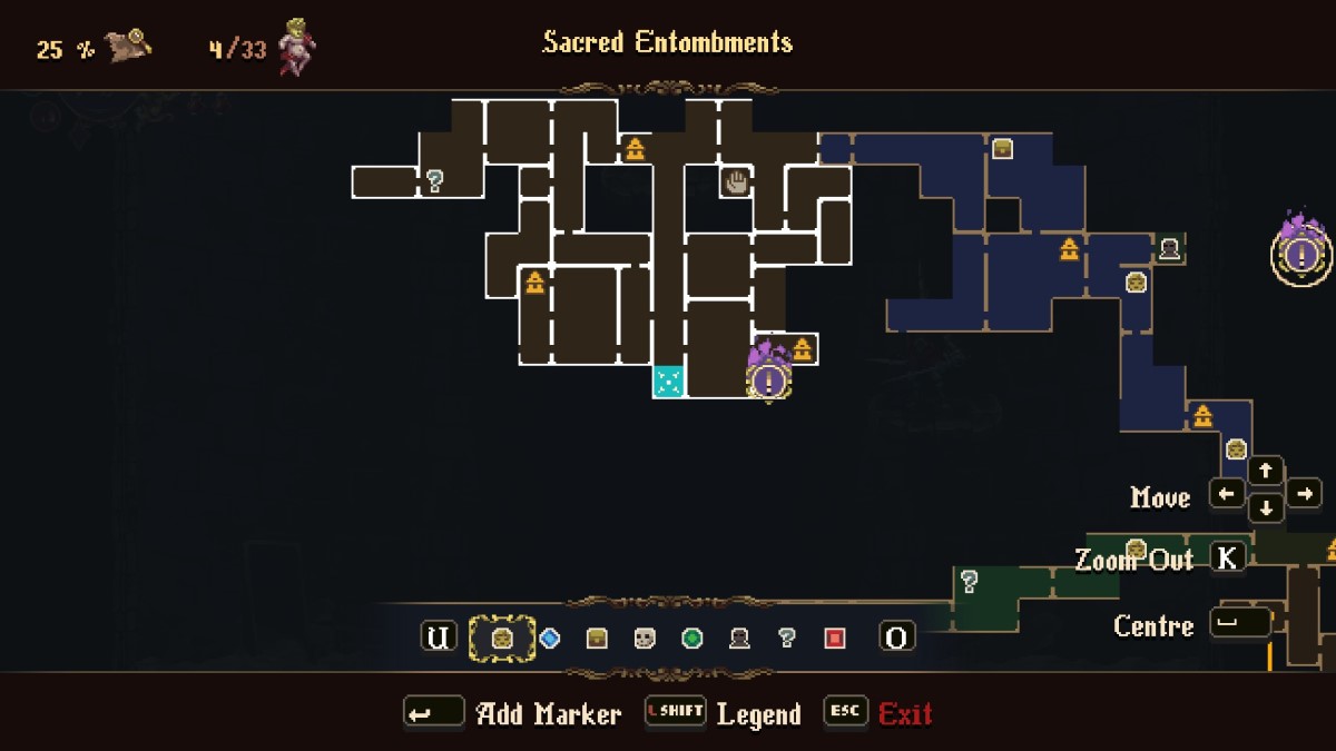 Tous les emplacements de calices ornés dans Blasphemous 2 Chalice 2 Map