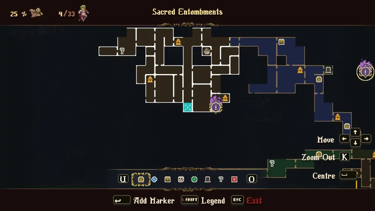 Tous les emplacements de calices ornés dans Blasphemous 2 Chalice 2 Map