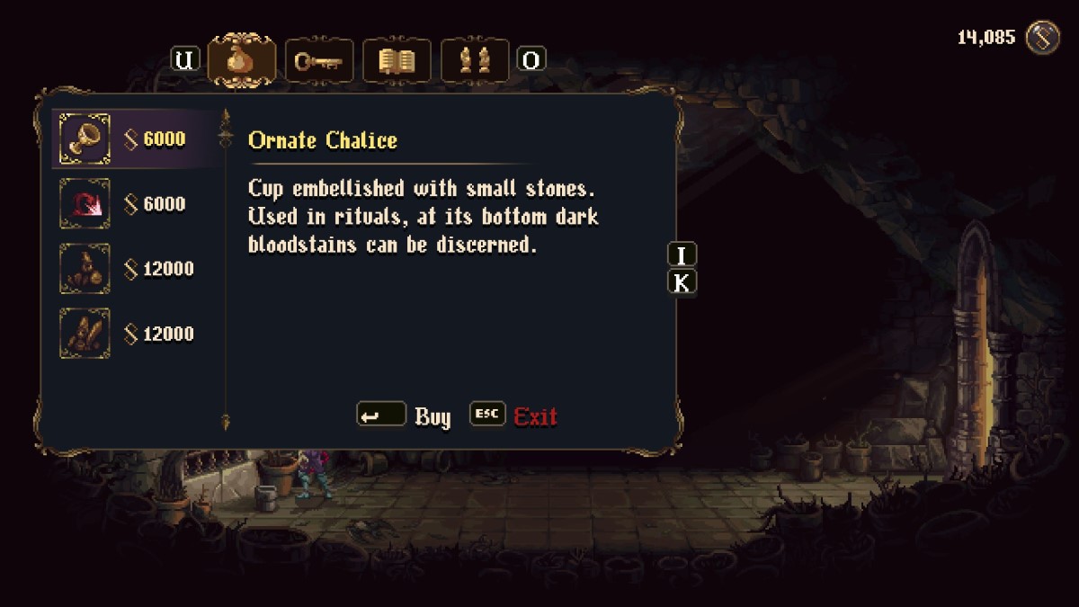 Tous les emplacements de calices ornés dans Blasphemous 2 Calice 3