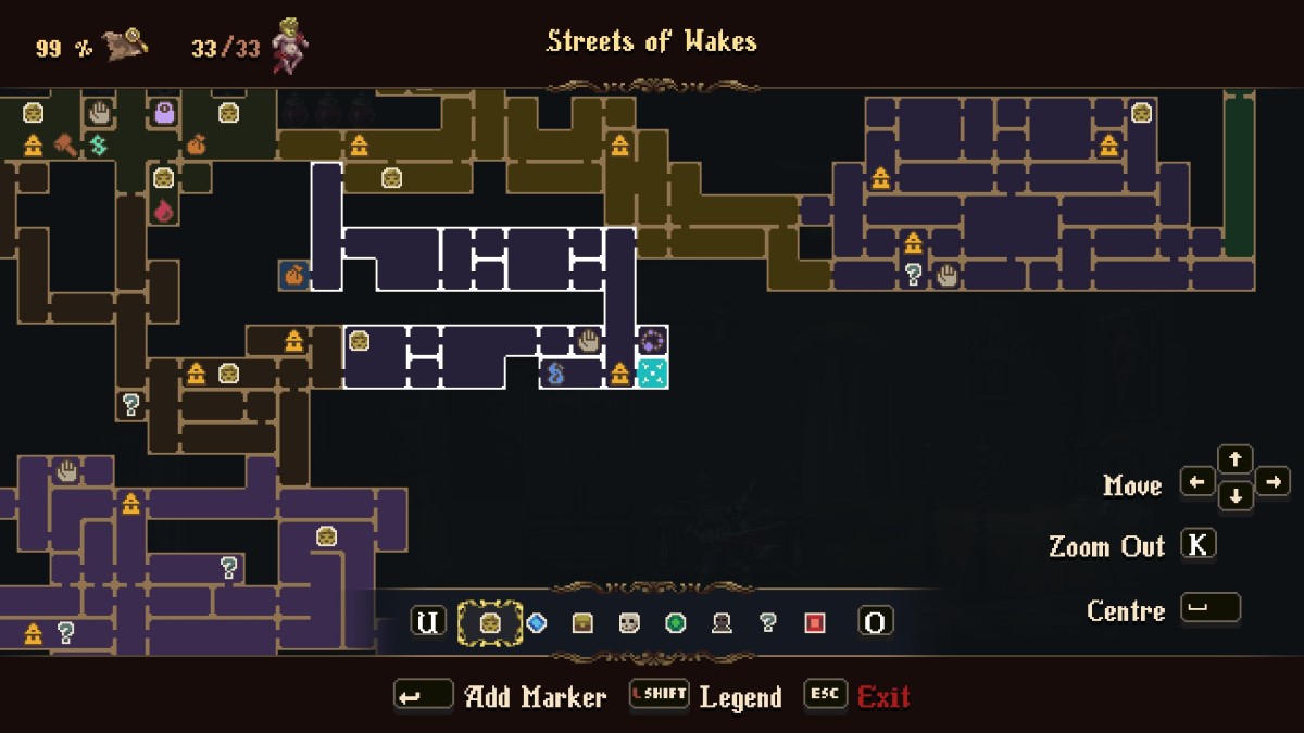 Tous les emplacements de calices ornés sur la carte Blasphemous 2 Calice 5