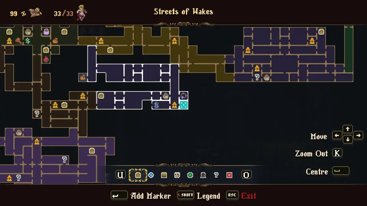 Tous les emplacements de calices ornés sur la carte Blasphemous 2 Calice 5