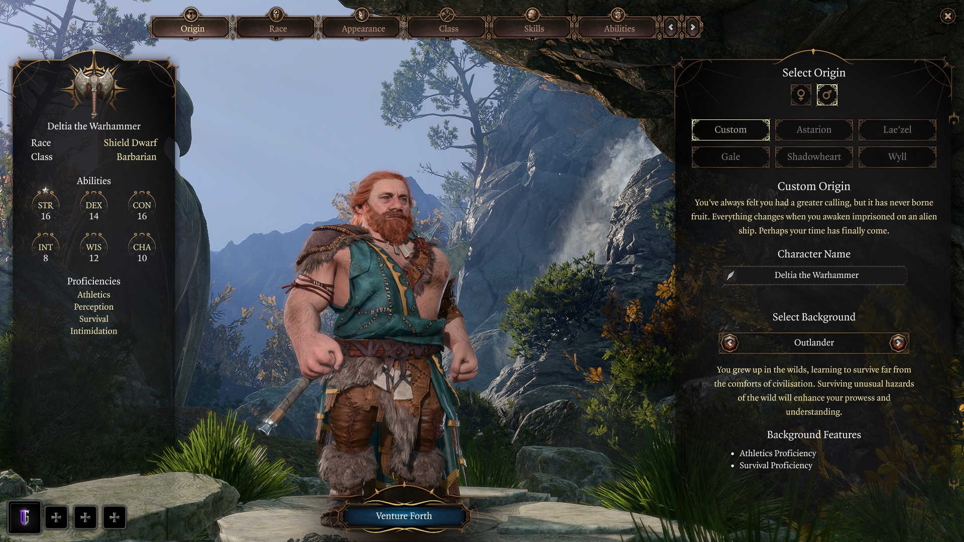 Baldur's Gate 3 Barbarian Character Creator