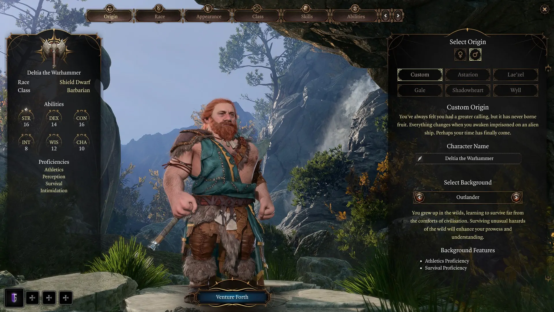 Baldur's Gate 3 Barbarian Character Creator