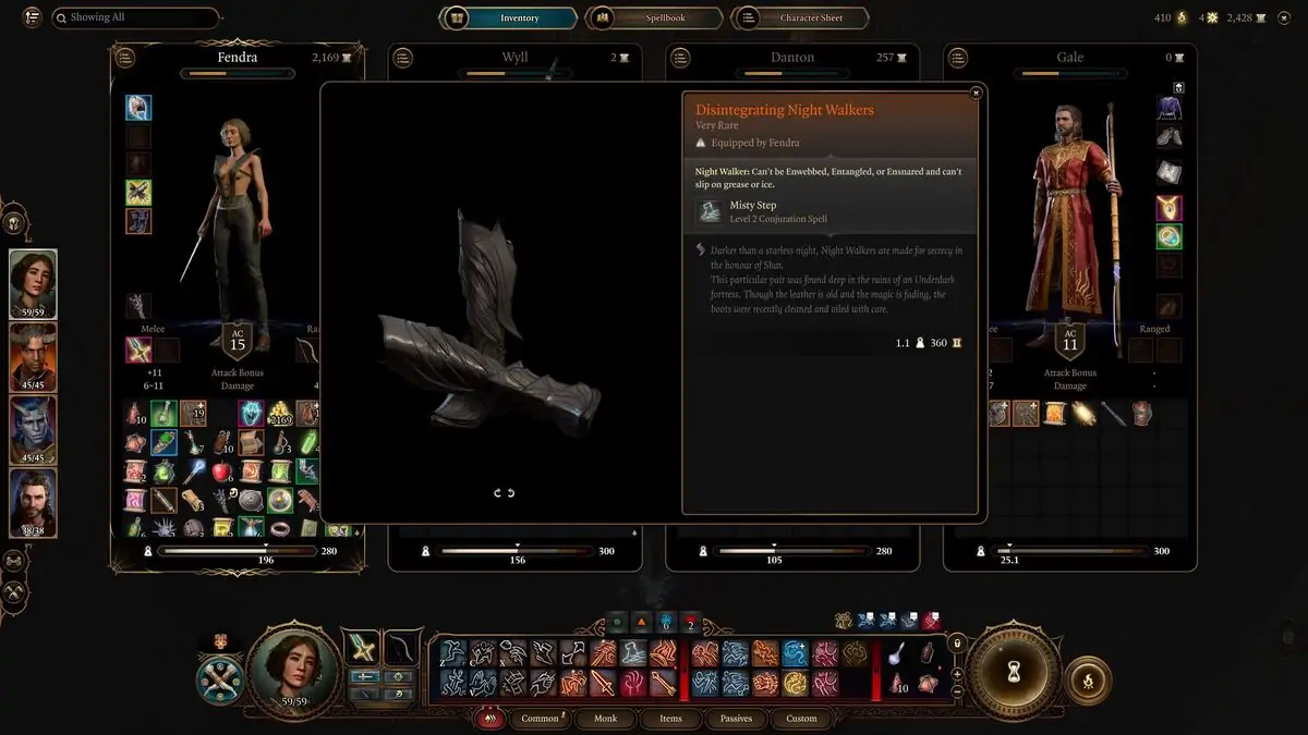 Baldur's Gate 3 Désintégration des marcheurs nocturnes