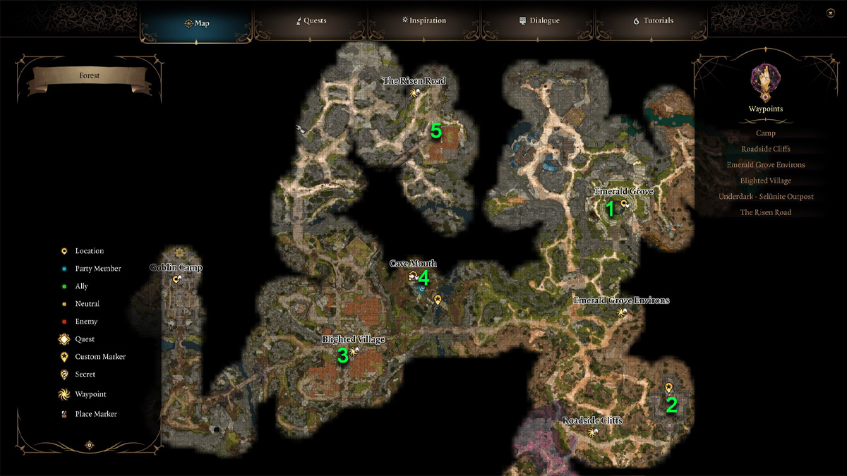 Baldur's Gate 3 Carte de départ 2