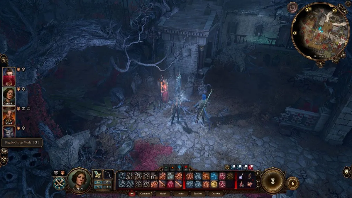 Baldur's Gate 3 Dissocier et grouper Sneak