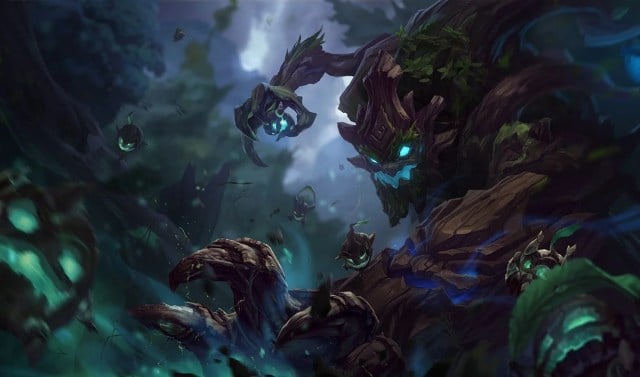 Maokai et ses jeunes arbres chargeant l'ennemi.
