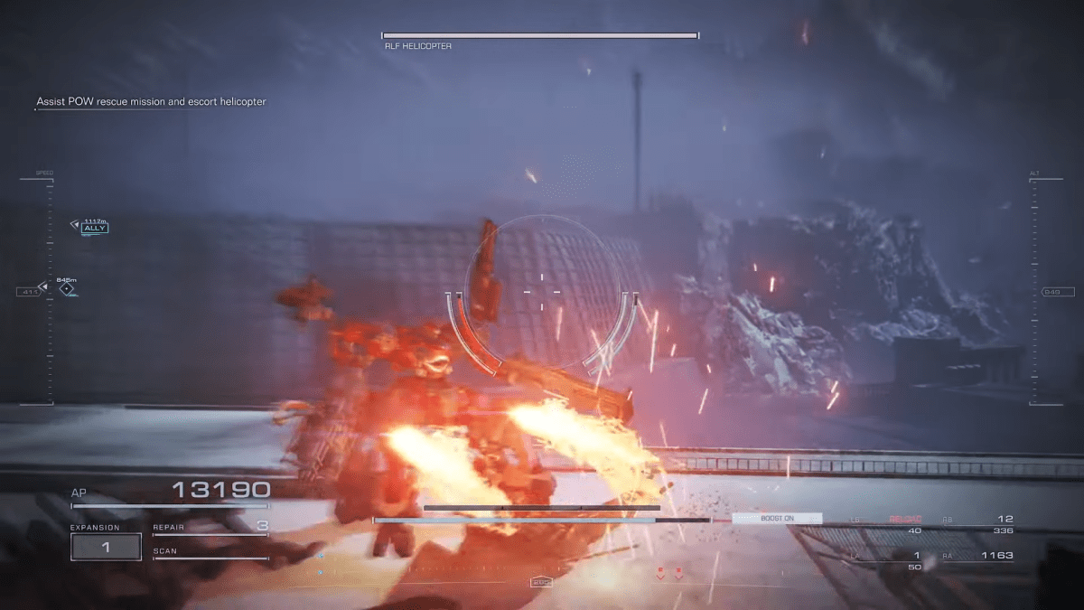 Emplacement du journal de bataille de sauvetage des prisonniers dans Armored Core 6 2