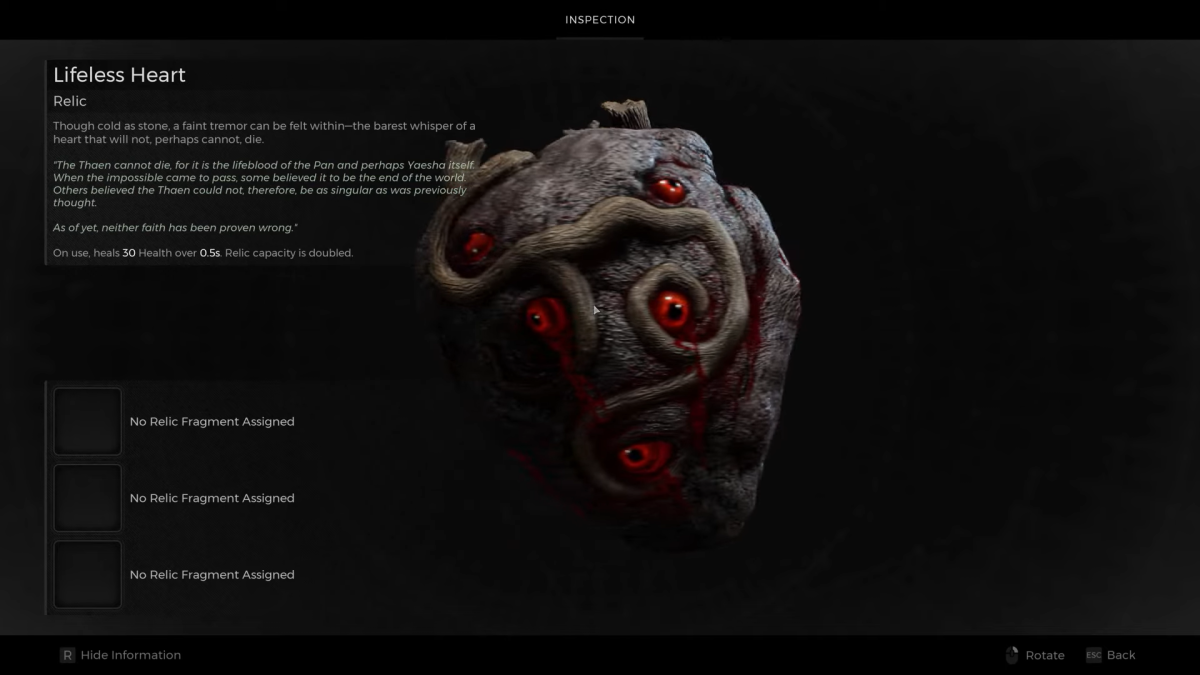 Remnant 2 : Comment obtenir la relique Coeur sans vie