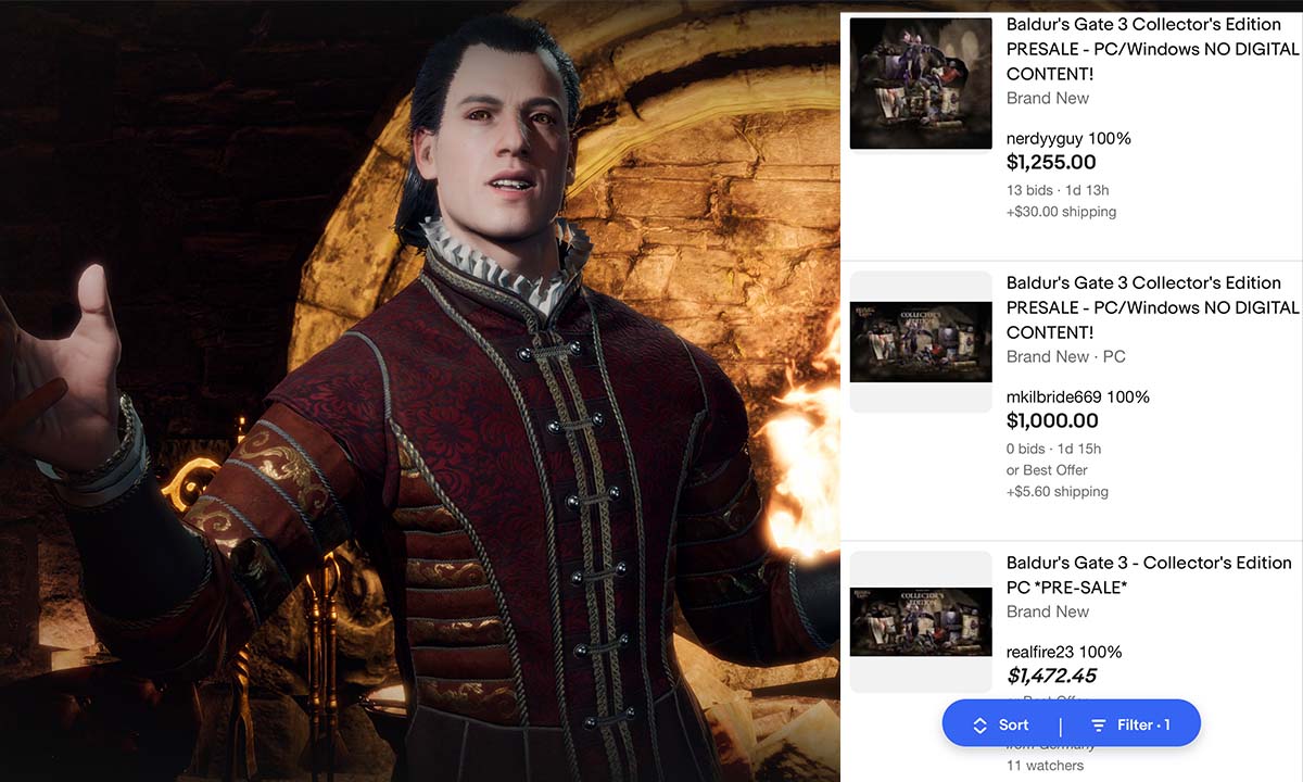L'édition collector de Baldur's Gate 3 vendue à plus de 1000 $ en ligne