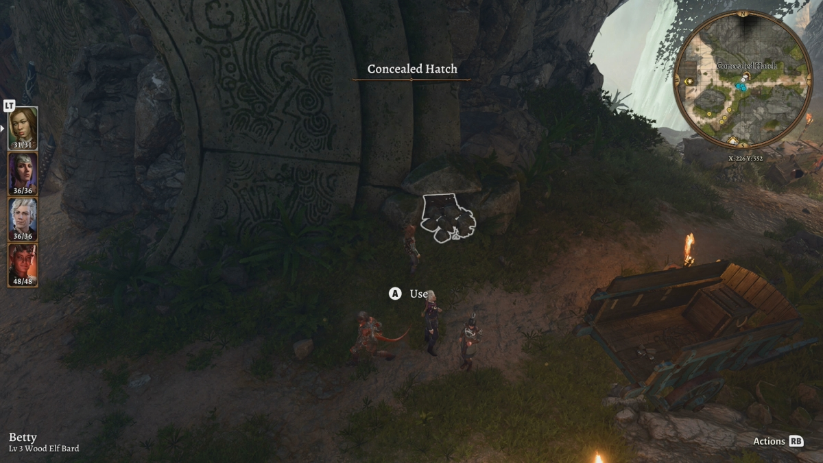 Baldurs Gate 3 Trouvez vos affaires Quête Trappe dissimulée découverte