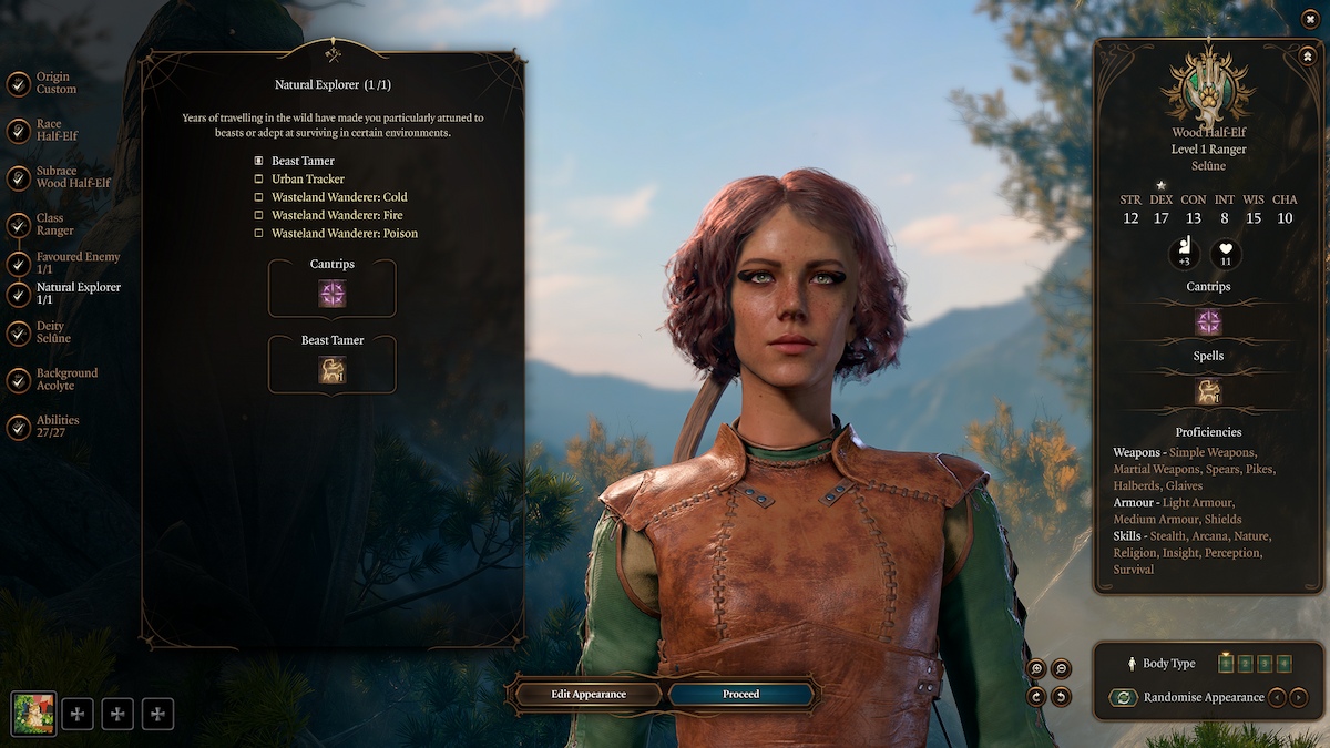 Baldurs Gate 3 Guide des classes et des compétences des Rangers Explorateur naturel