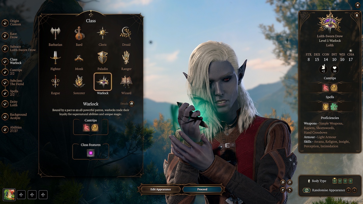 Guide des classes et des sorts de Warlock de Baldurs Gate 3