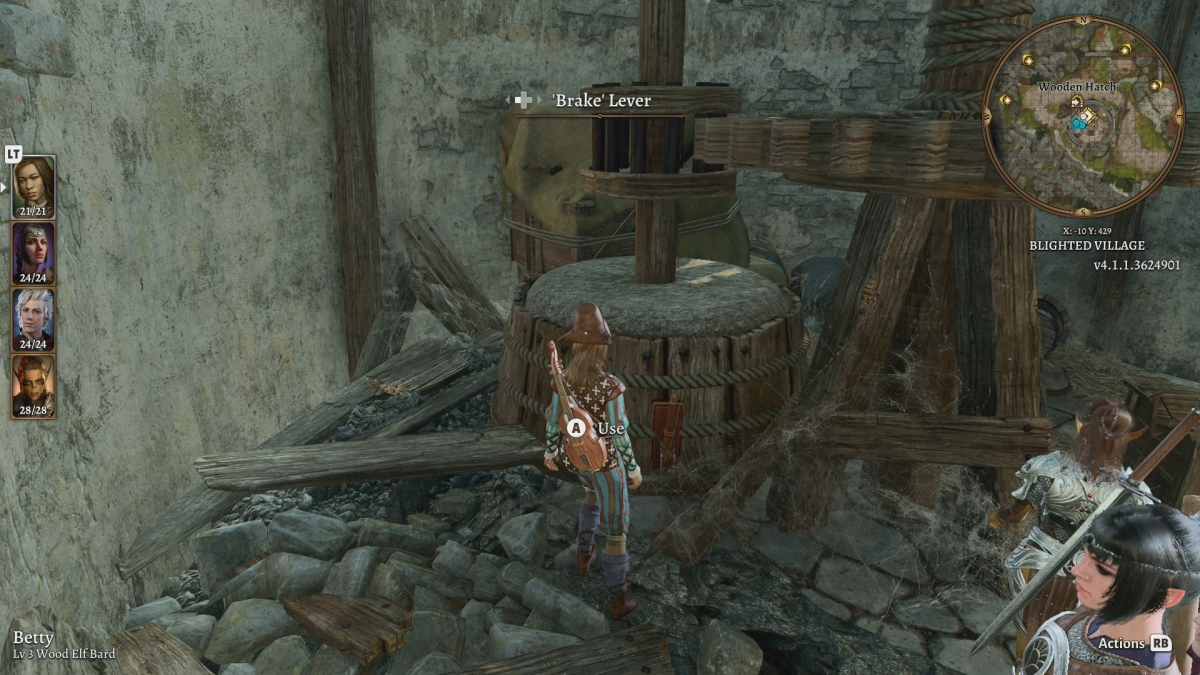 Levier de frein du moulin à vent Baldurs Gate 3 pour libérer le gnome