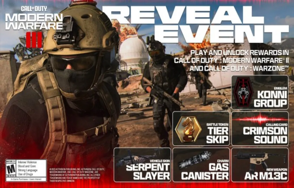L'événement de révélation de MW3 propose de nouveaux AR M13C dans MW2 et Warzone