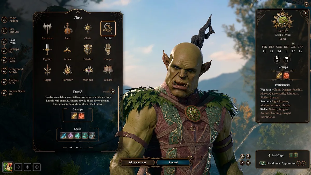 Druide Classe Bg3