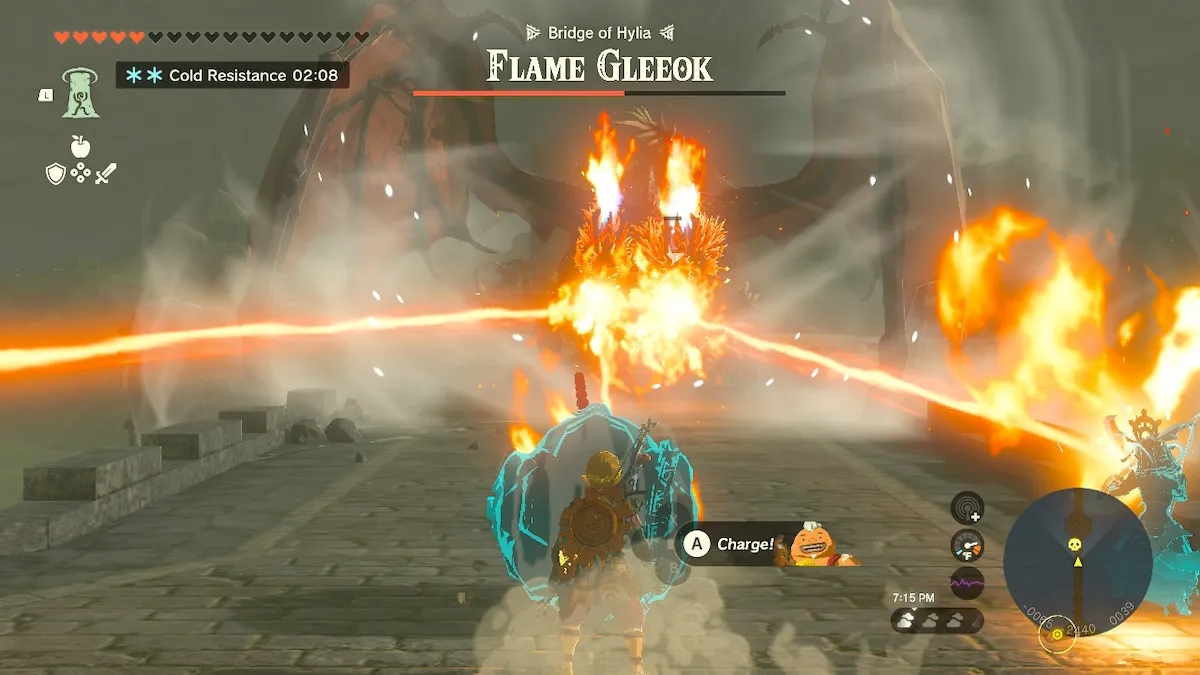 Comment battre Flame Gleeok dans Tears Of The Kingdom Totk Yunobo