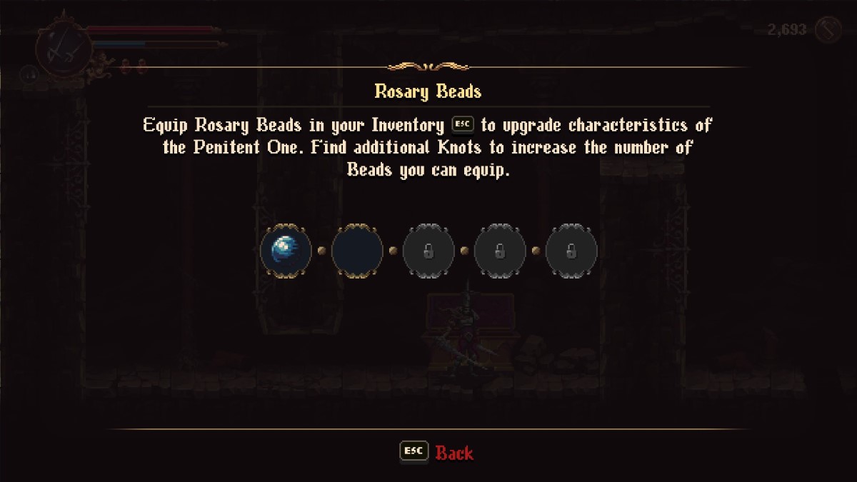 Comment débloquer tous les emplacements de chapelet dans Blasphemous 2 Intro 1