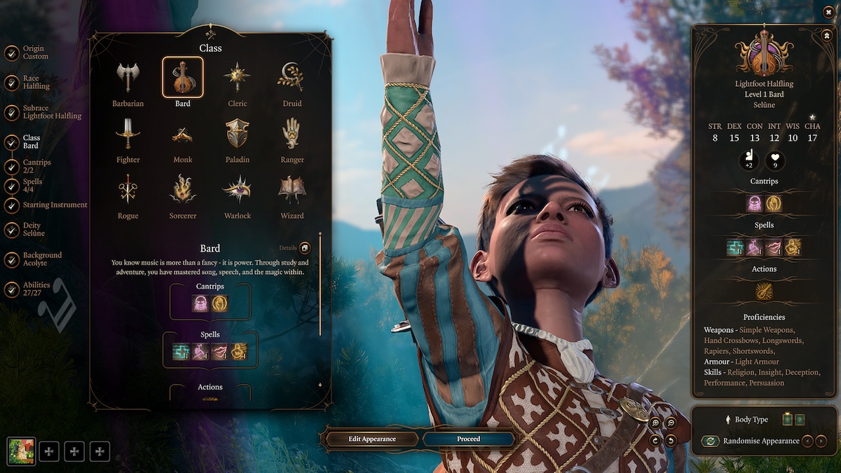 Quelle classe devriez-vous choisir dans Baldurs Gate 3 Bard
