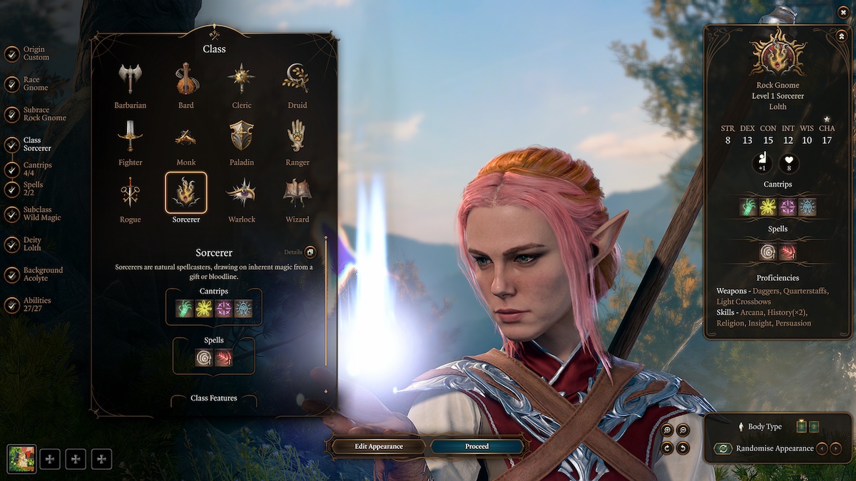 Quelle classe devriez-vous choisir dans Baldurs Gate 3 Sorcerer