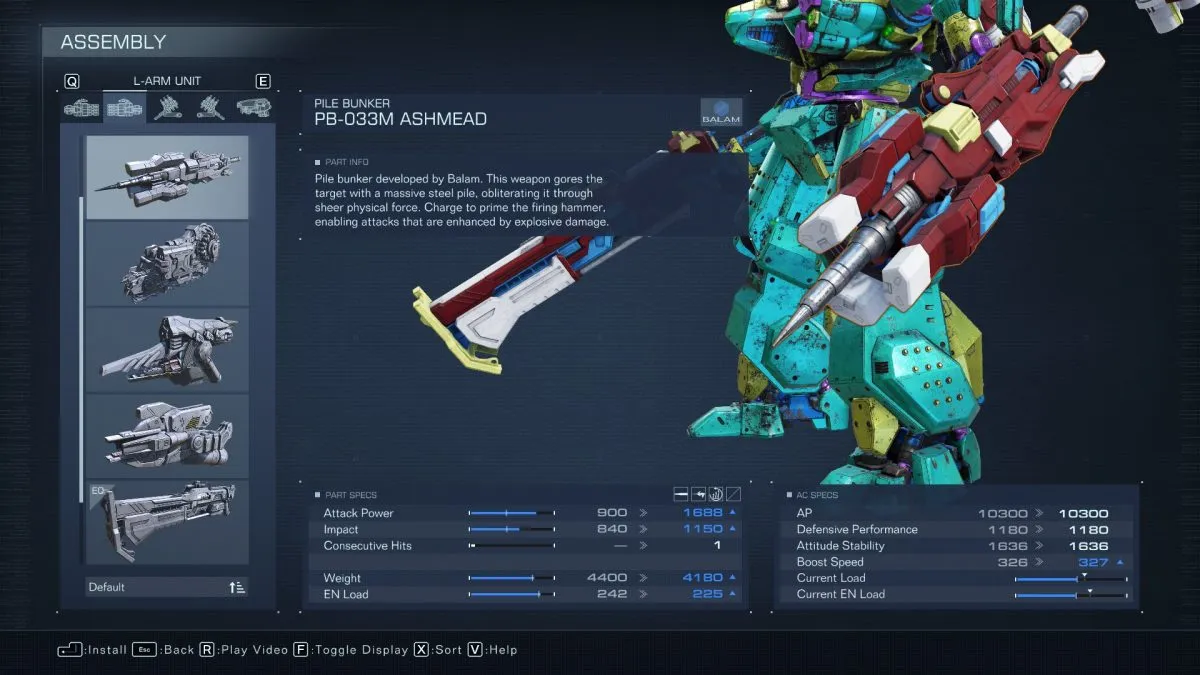 X meilleures armes de mêlée dans Armored Core 6