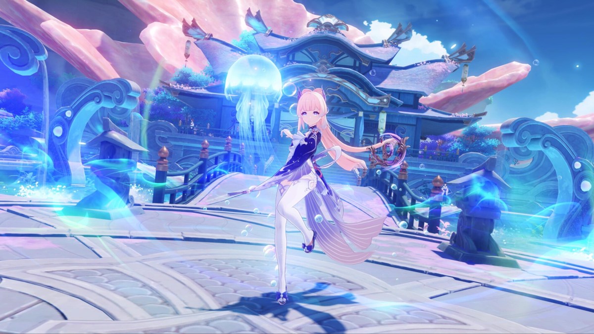 Genshin Impact  Sangonomiya Kokomi Guide Sangonomiya Kokomi Meilleure arme Meilleur artefact Meilleurs ensembles d'artefacts Meilleurs talents Construire une jeune fille éternelle de Moonglow Bien-aimée 1 genshin impact healers