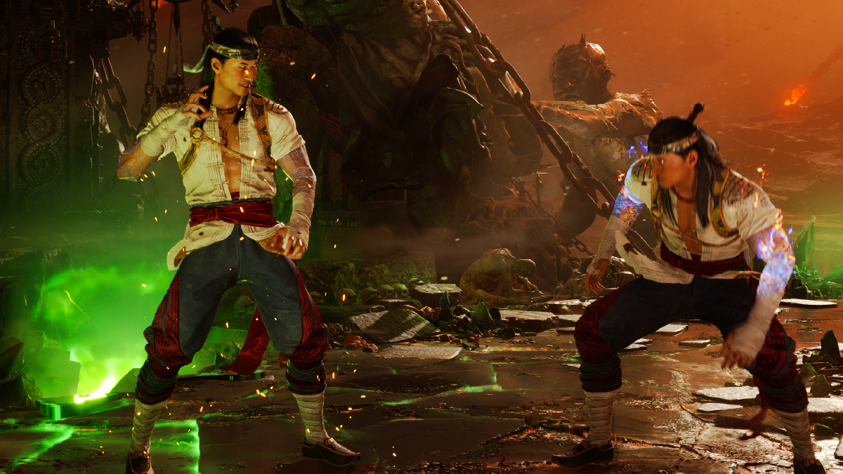 Combat sur scène de la pyramide de Mortal Kombat 1