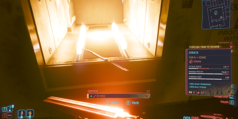 Cyberpunk 2077 2.0 : Comment obtenir le Thermal Katana