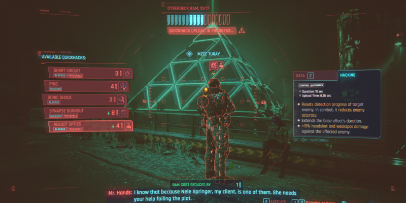 Les 5 meilleures files d'attente Quickhack dans Cyberpunk 2077 2.0.