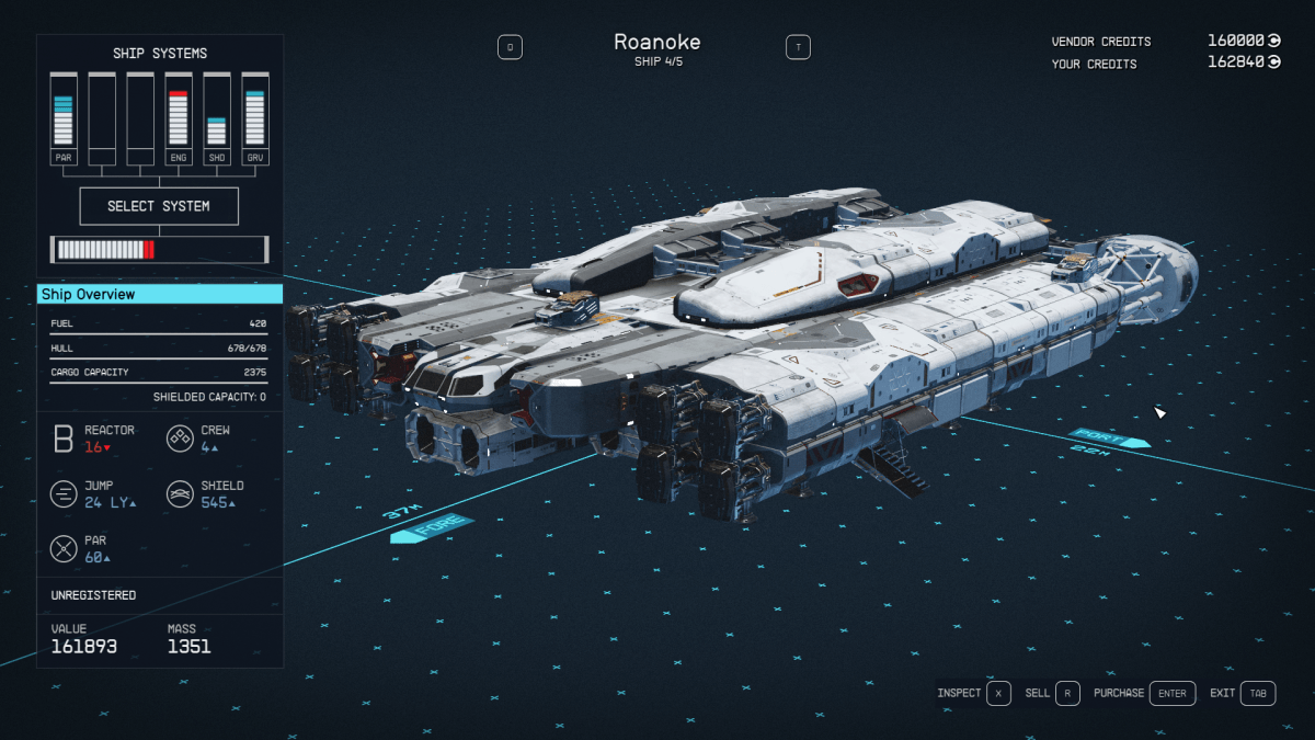 Quels sont les plus gros navires de Starfield ?