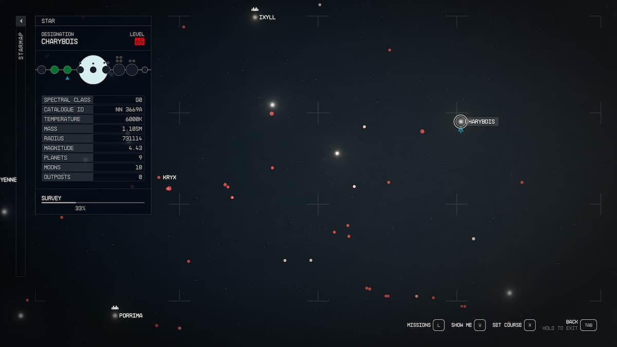 Starfield Amelia Earhart Emplacement Starmap
