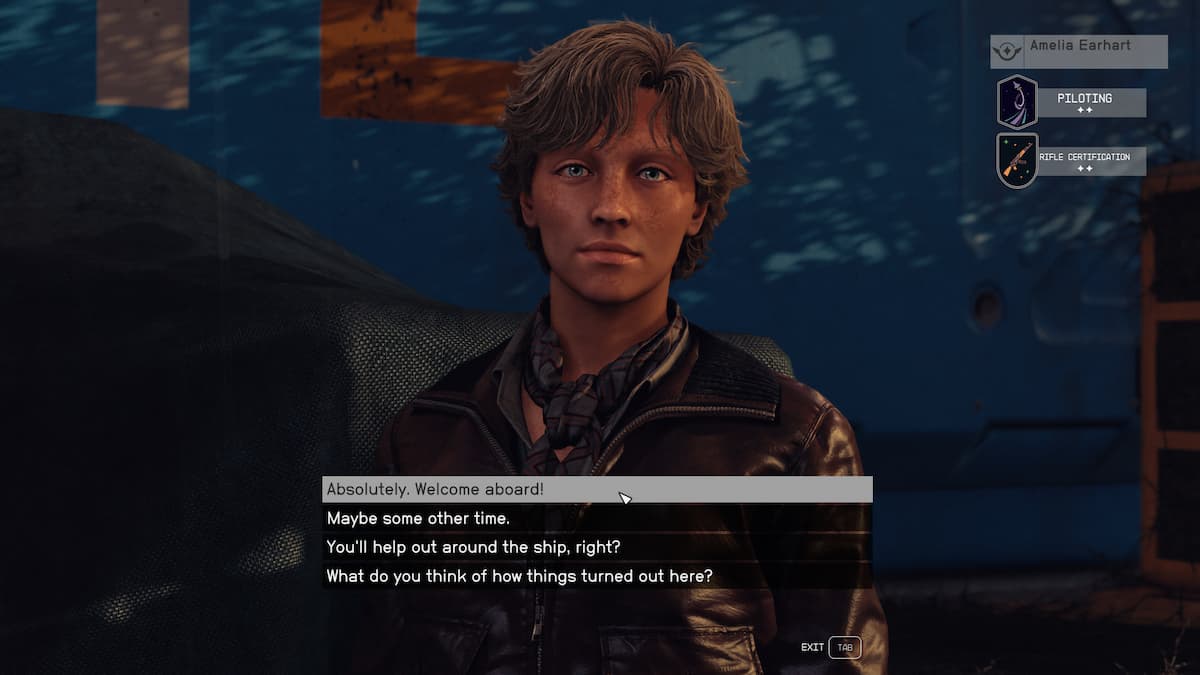 Starfield Amelia Earhart Recrue