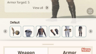 Menu d'équipement Monster Hunter Now(1)