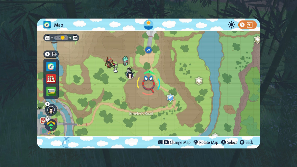 Emplacements sur la carte Poltchageist
