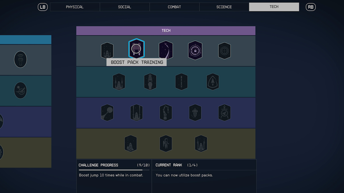 Compétences du pack de boost Starfield
