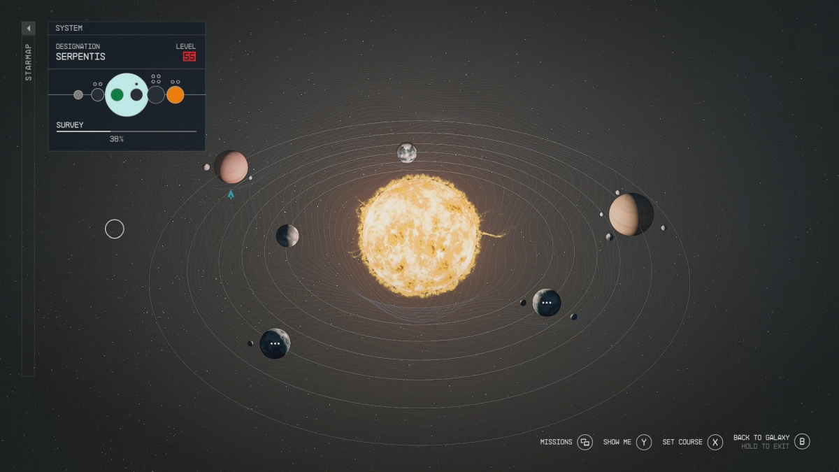 Starfield : Où trouver le système Serpentis