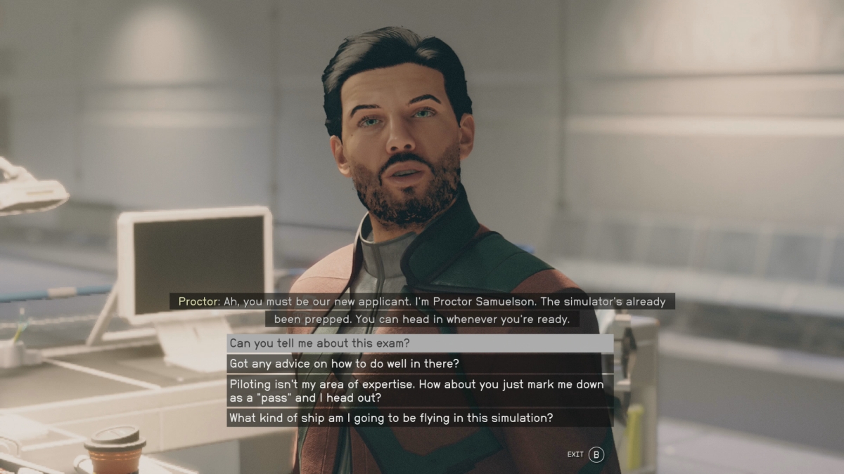 Starfield Uc Vanguard Proctor au Combat Simulator
